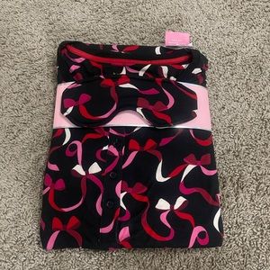brand new kate spade long sleeve/pant pajama set with matching eye mask